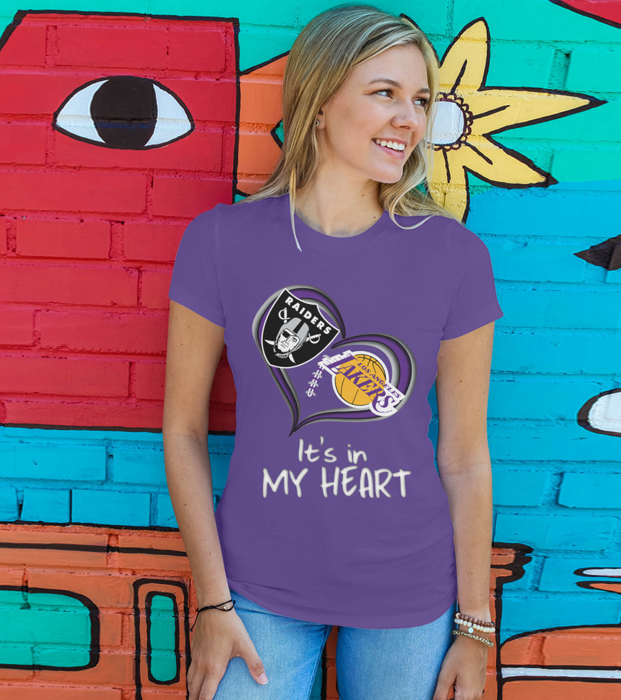 Raiders Lakers It's In My Heart T-Shirt