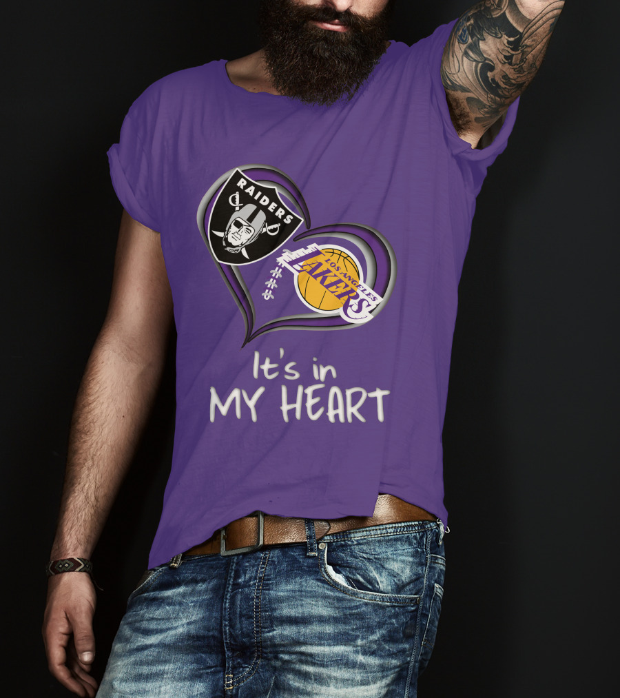 Raiders Lakers It's In My Heart T-Shirt