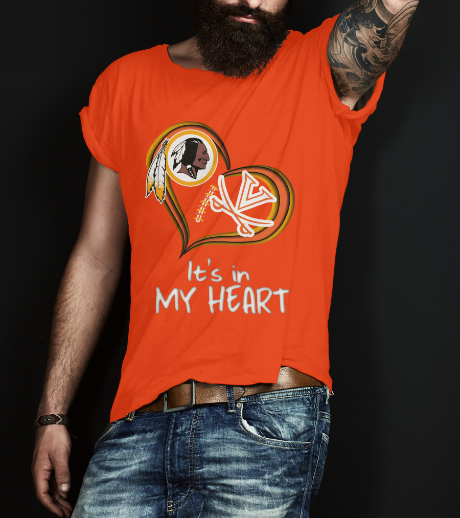 Redskins Virginia Cavaliers It's In My Heart T-Shirt