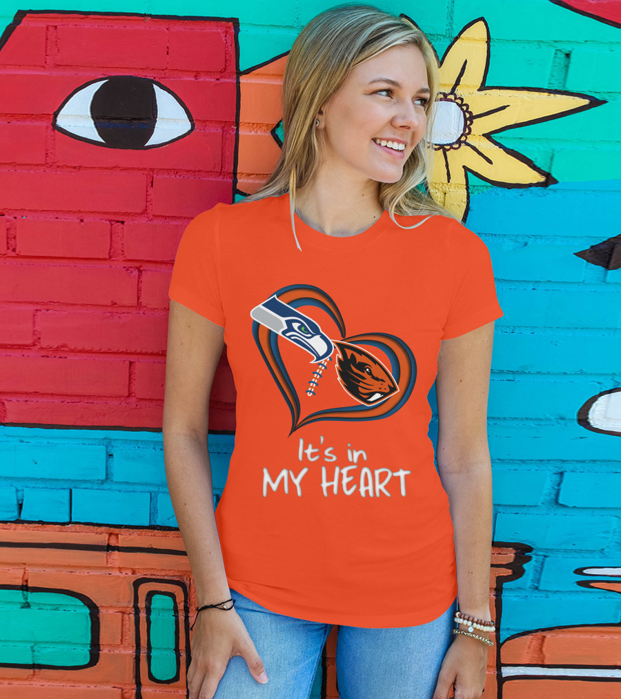 Seahawks And Beavers It's In My Heart T-Shirt