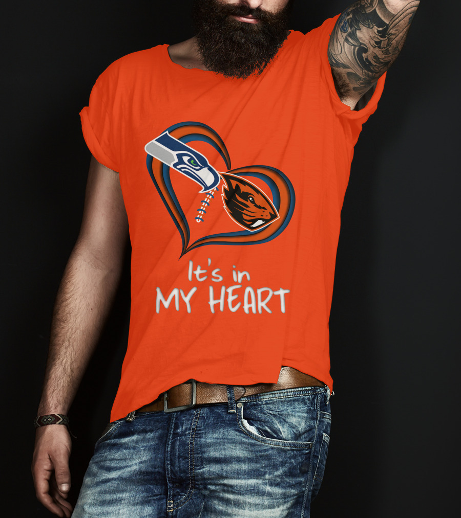 Seahawks And Beavers It's In My Heart T-Shirt