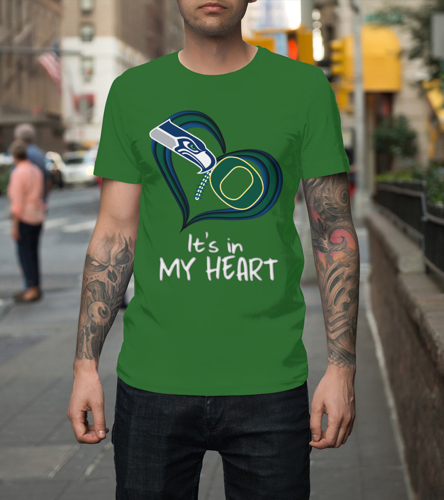 Seahawks Ducks It's In My Heart T-Shirt