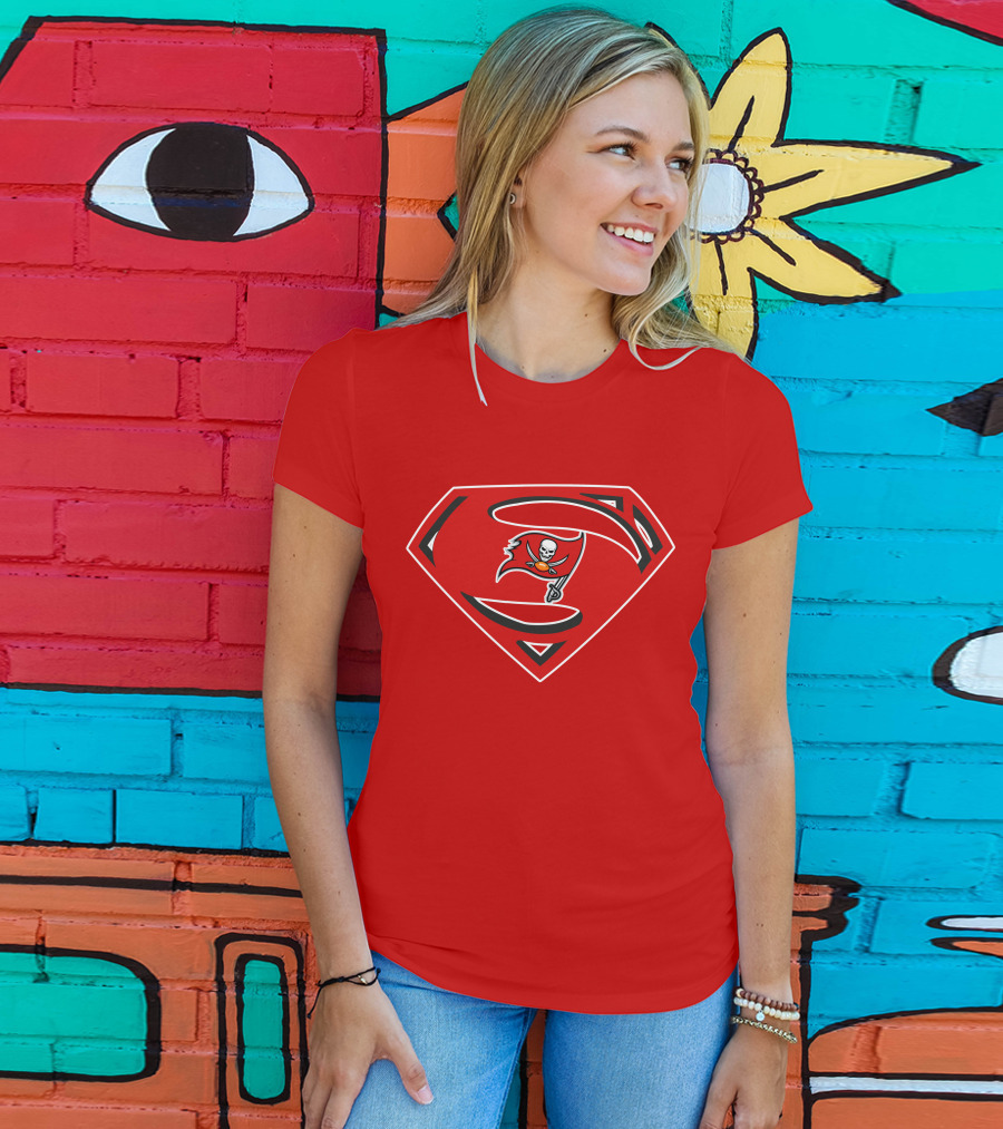 Tampa Bay Buccaneers Super Logo Red And Black T-Shirt