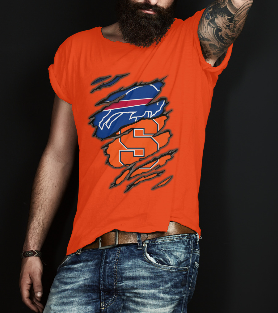 Buffalo Bills Syracuse University Orange Logo Combination T-Shirt