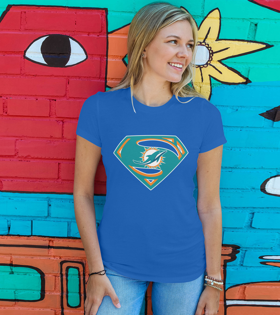 Miami Dolphins Super S Logo Mashup T-Shirt