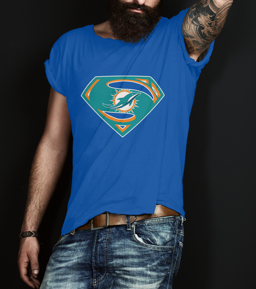 Miami Dolphins Super S Logo Mashup T-Shirt