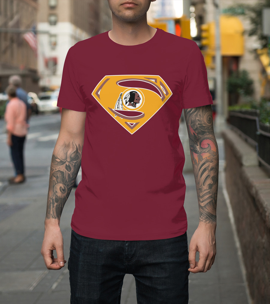 Redskins Superman Logo Mashup T-Shirt
