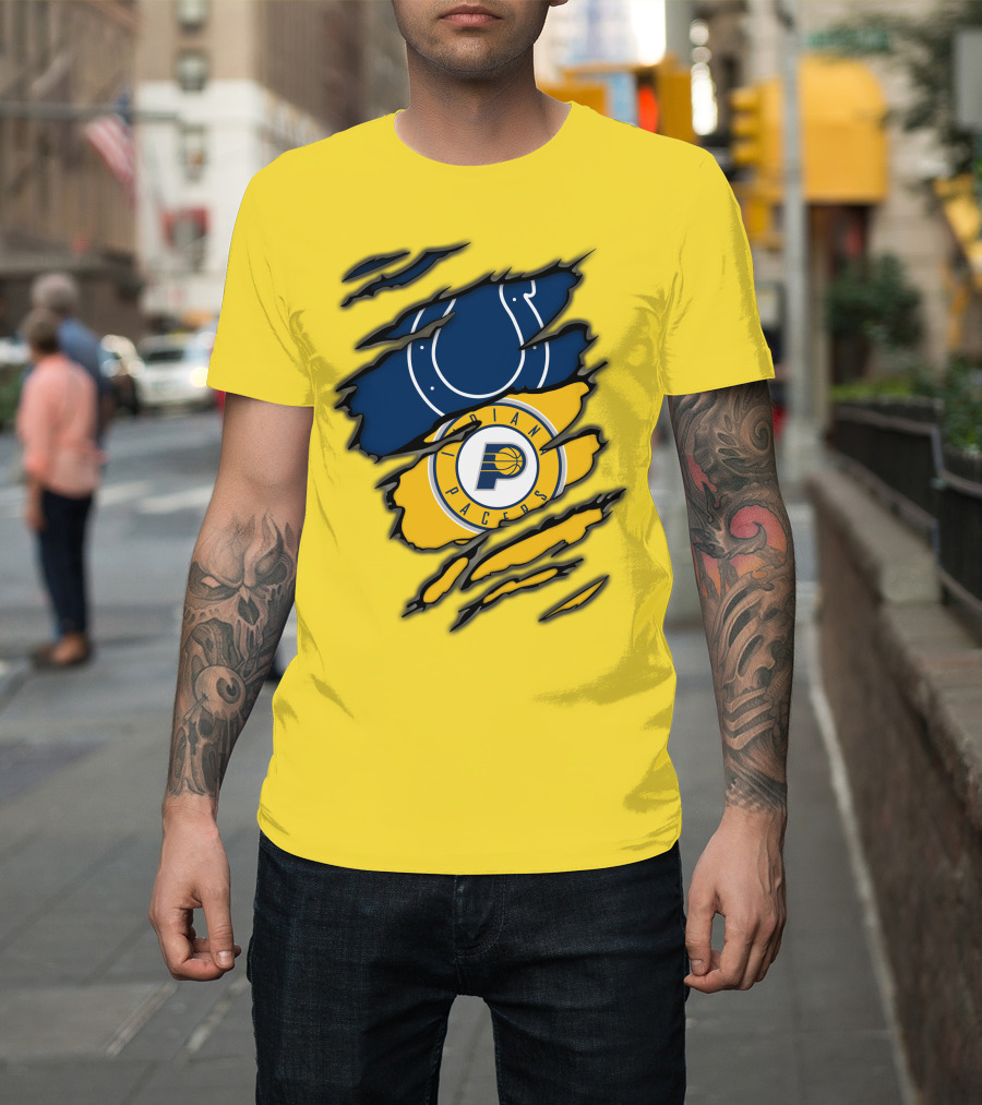 Indianapolis Colts Pacers Logos Collaboration T-Shirt