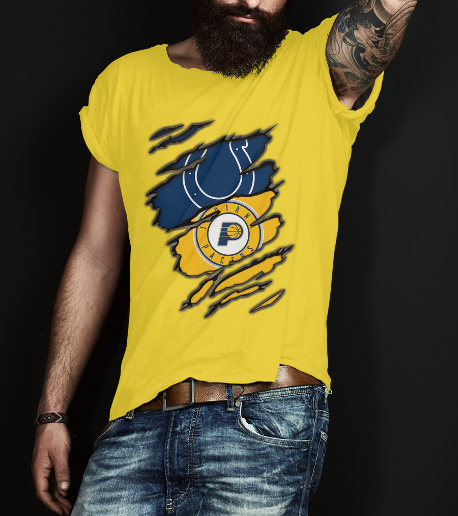 Indianapolis Colts Pacers Logos Collaboration T-Shirt