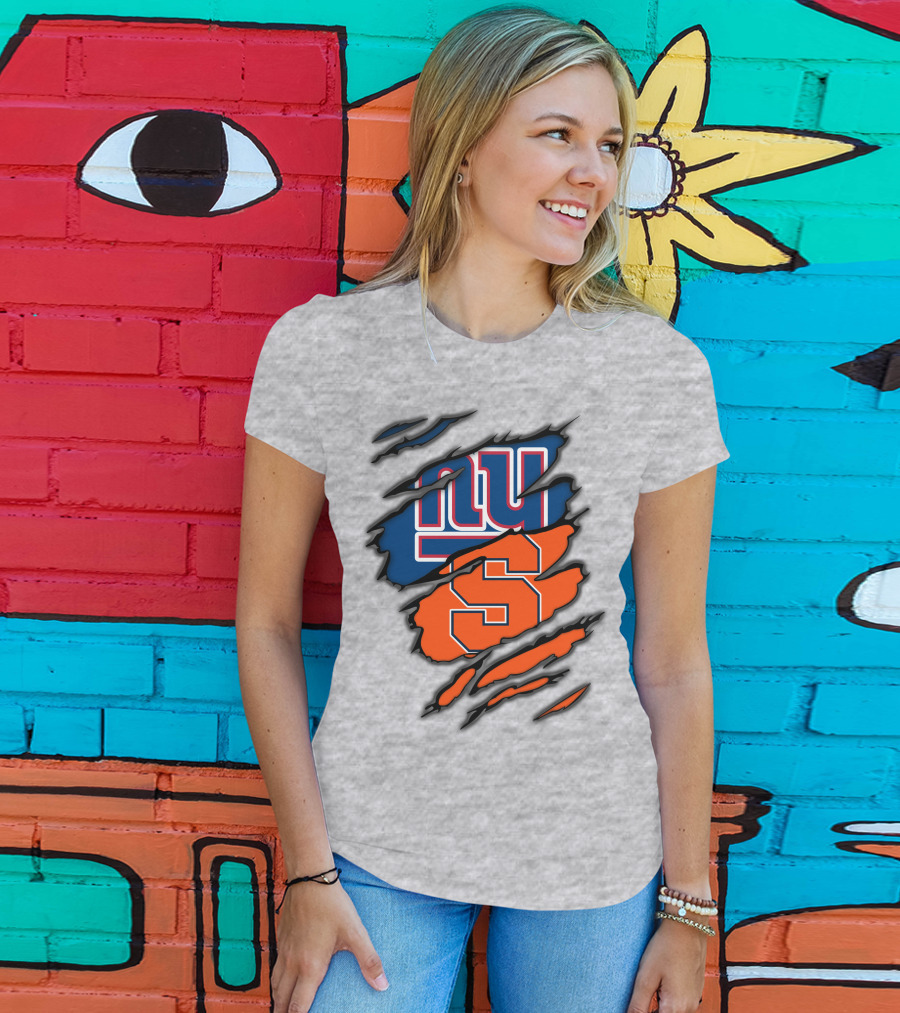 New York Giants Syracuse Crossover Logo Integration T-Shirt