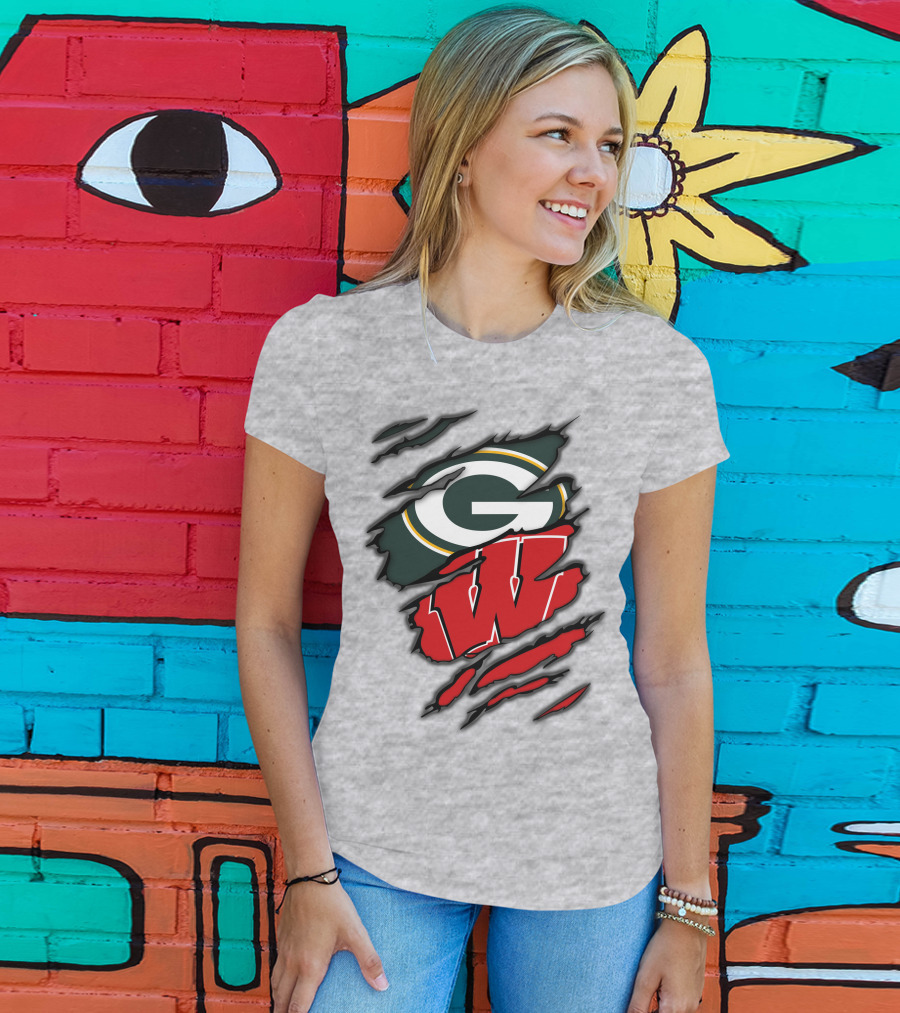 Packers Badgers Green Bay Wisconsin Football Fans T-Shirt