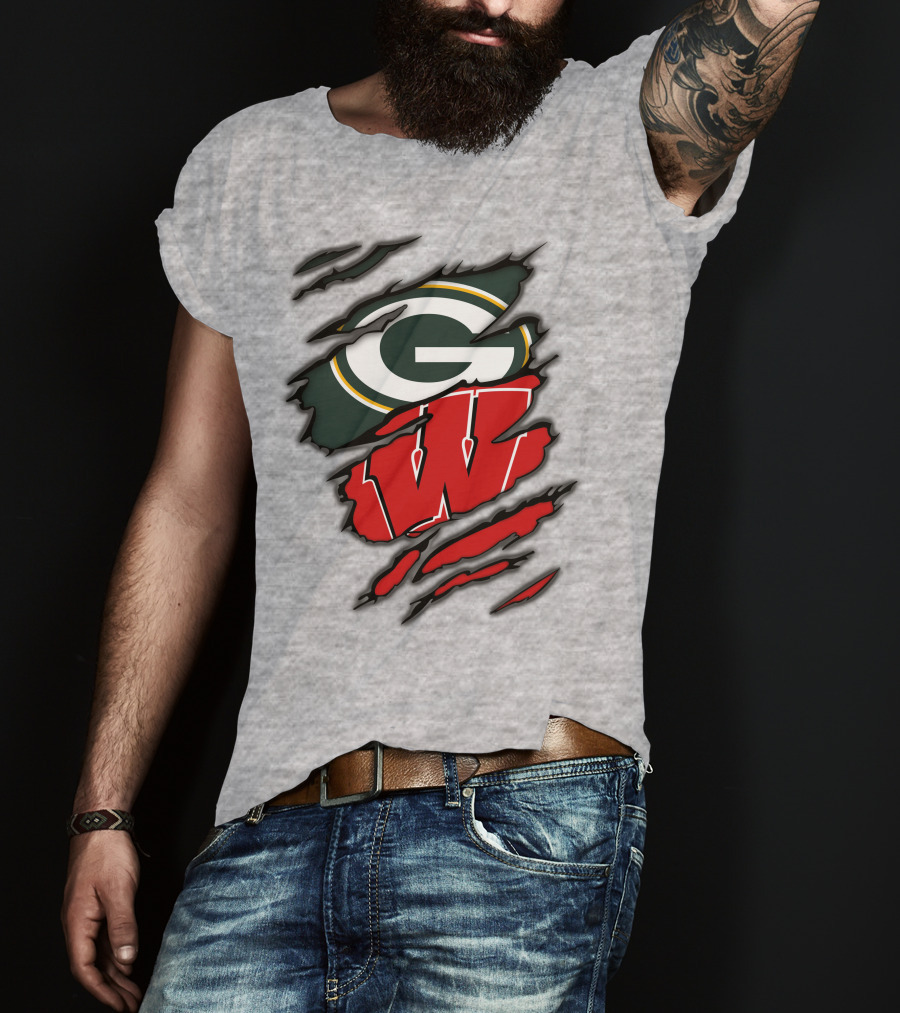 Packers Badgers Green Bay Wisconsin Football Fans T-Shirt