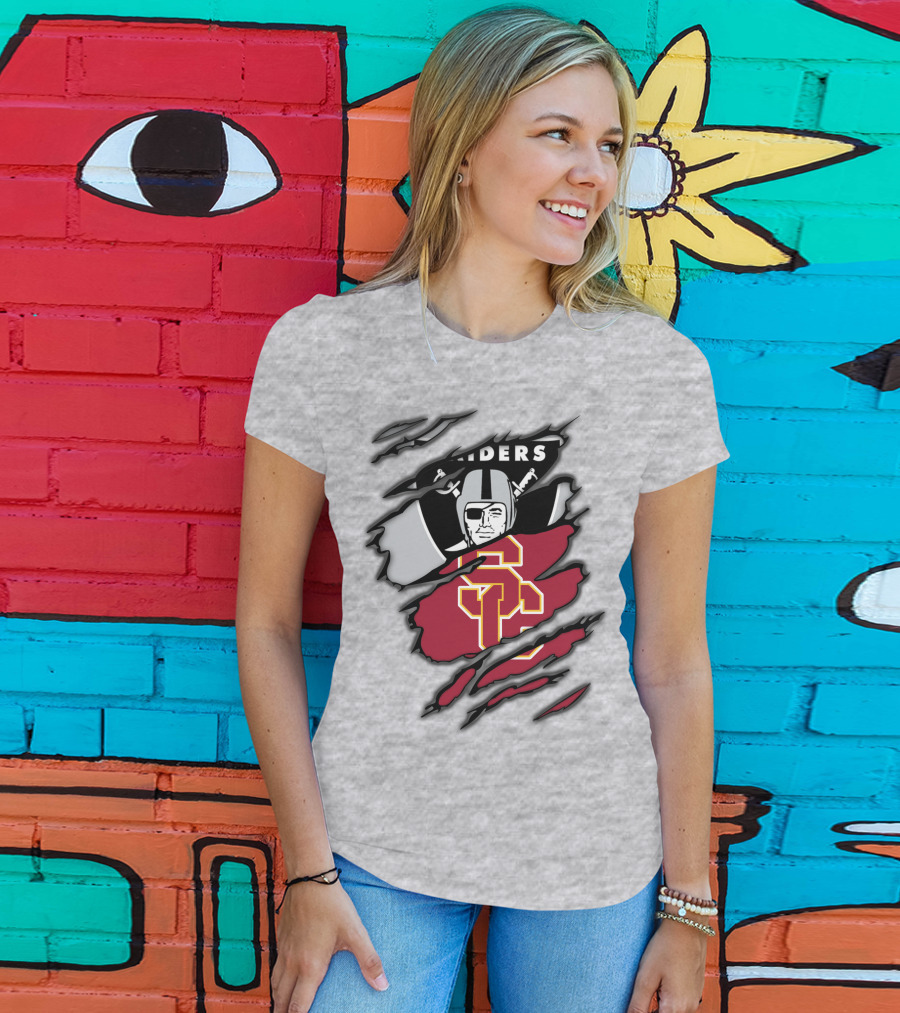 Raiders USC Trojans Crossover T-Shirt