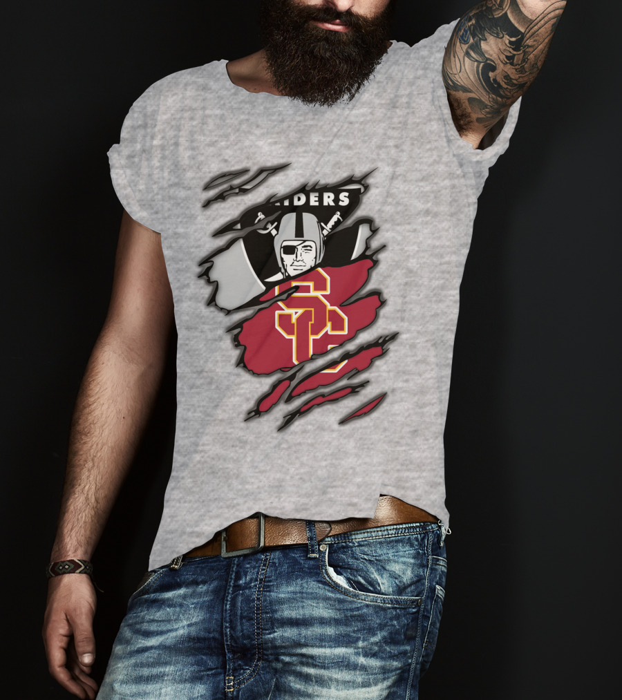 Raiders USC Trojans Crossover T-Shirt