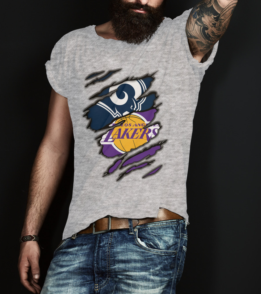 Los Angeles Rams Lakers NFL NBA Crossover T-Shirt