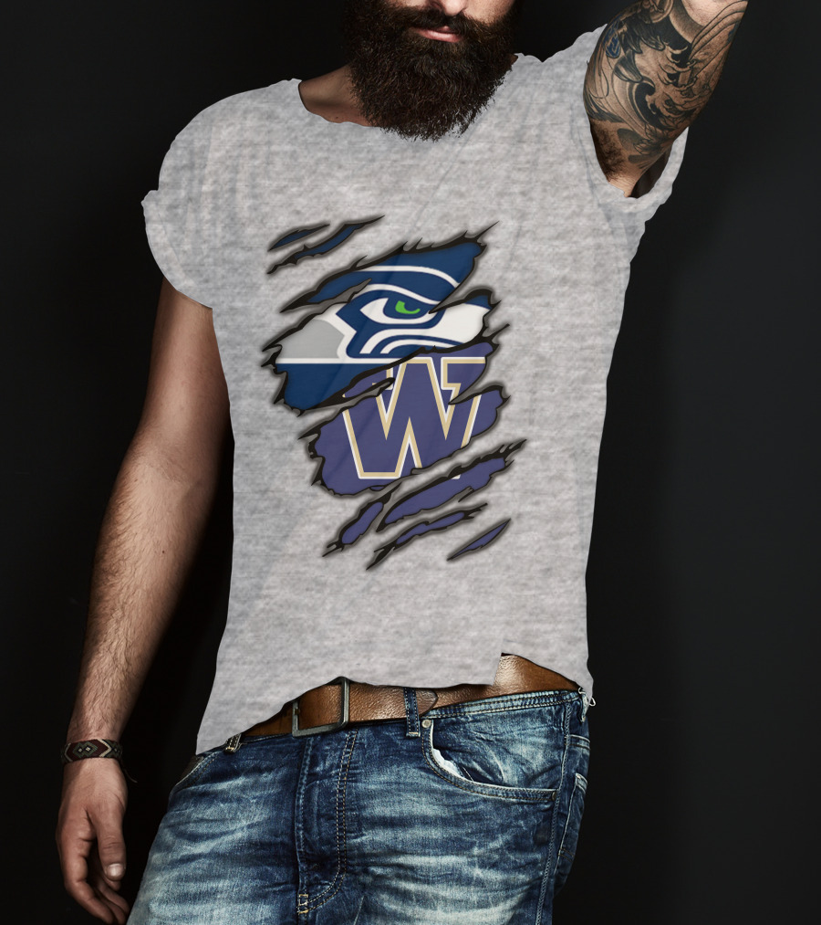 Seahawks Huskies W Logo Combo T-Shirt