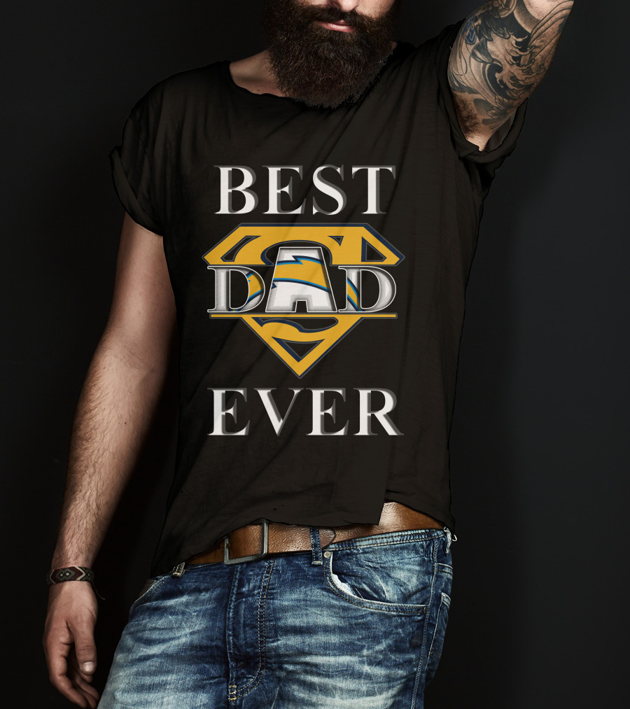 BEST DAD EVER Chargers Super Dad T-Shirt