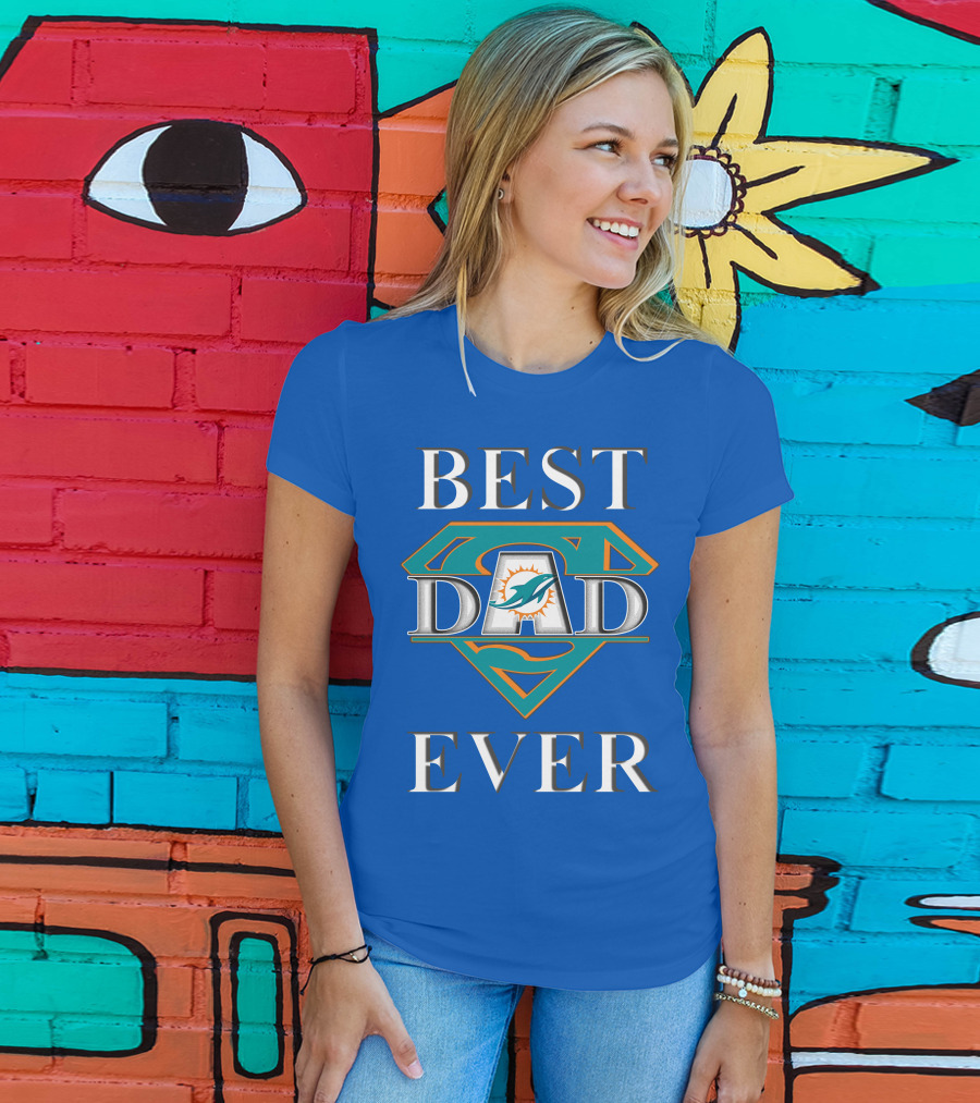 Best Dad Ever Miami Dolphins Super Dad T-Shirt