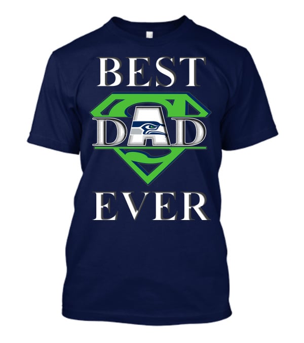 Seahawks Best Dad Ever Superhero T-Shirt