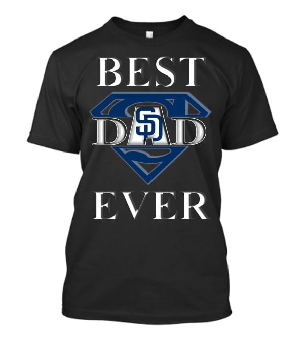 Best Dad Ever San Diego Padres Logo Superman T-Shirt