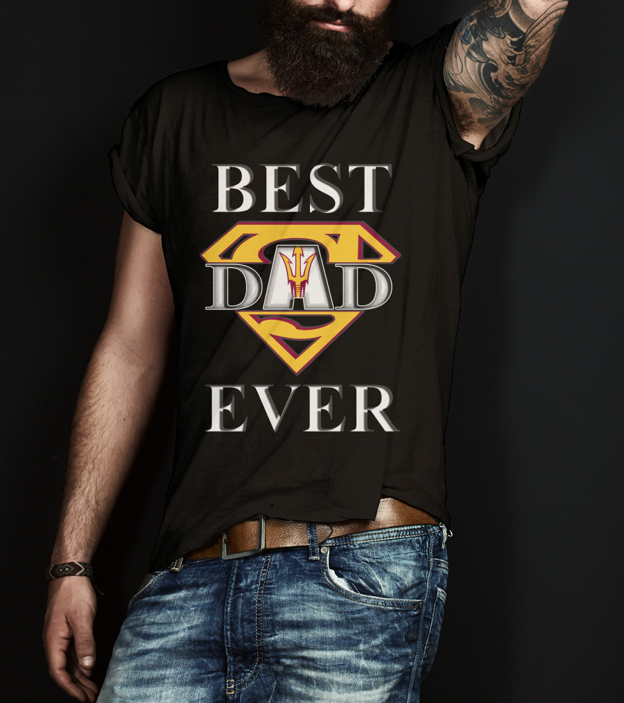Arizona State Sun Devils Best Dad Ever Superhero T-Shirt