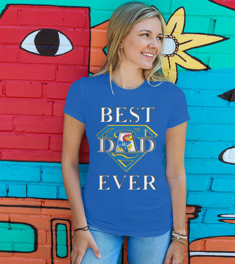 Best Dad Ever Kansas Jayhawks Super Dad T-Shirt
