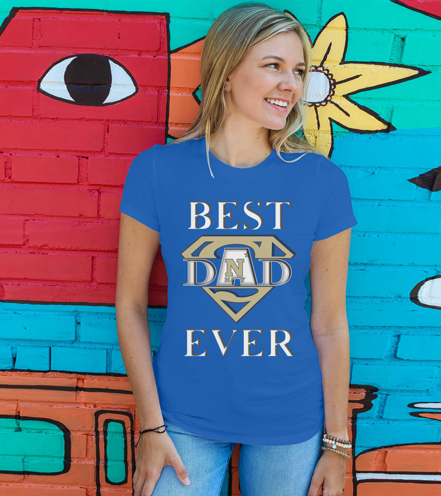 Navy Midshipmen Best Dad Ever Superman T-Shirt
