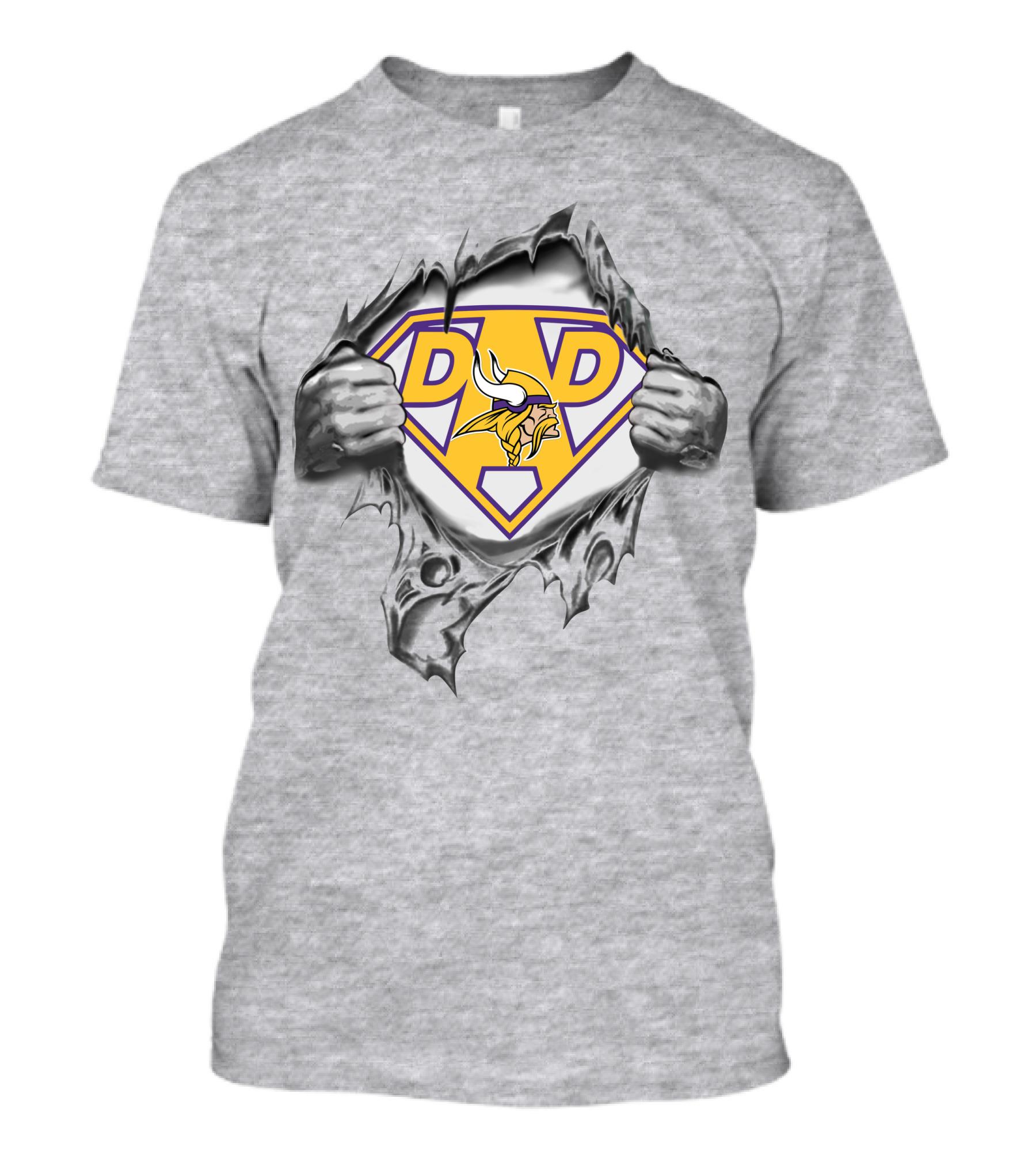 Vikings Super Dad Minnesota Football Hero Emblem T-Shirt