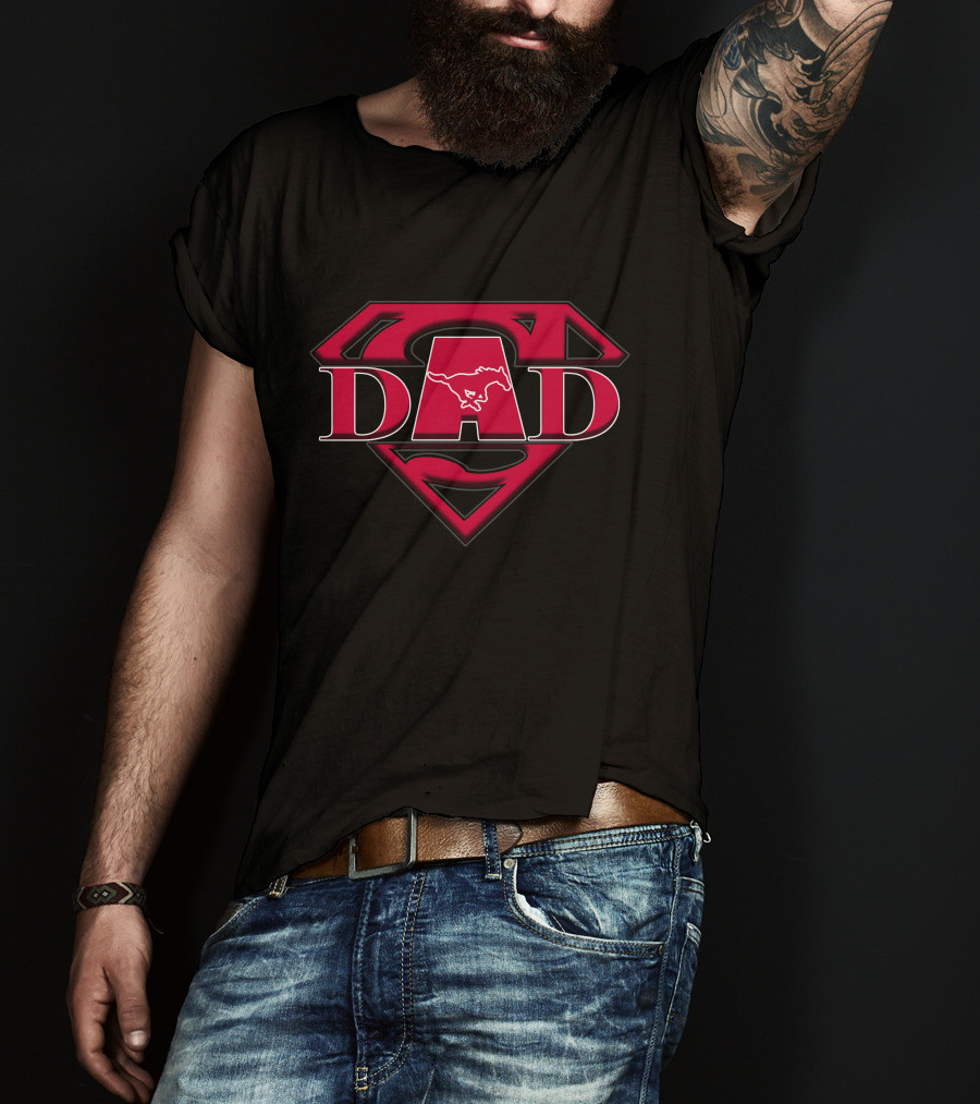 SMU Mustangs Super Dad Superman T-Shirt
