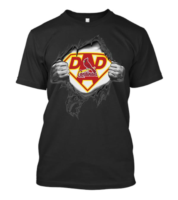 St Louis Cardinals Dad Superhero T-Shirt