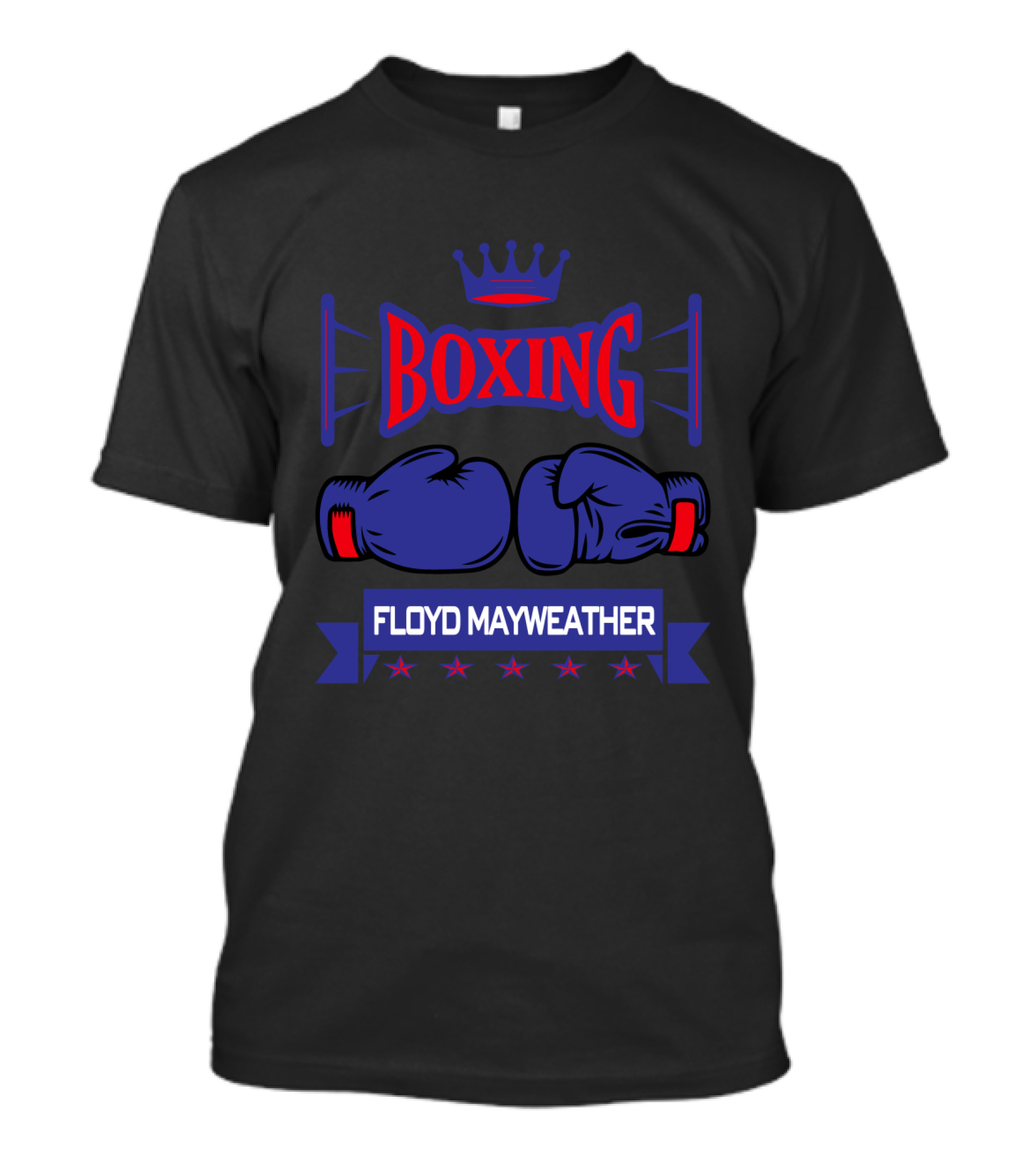 Boxing Floyd Mayweather Gloves And Crown Stars T-Shirt