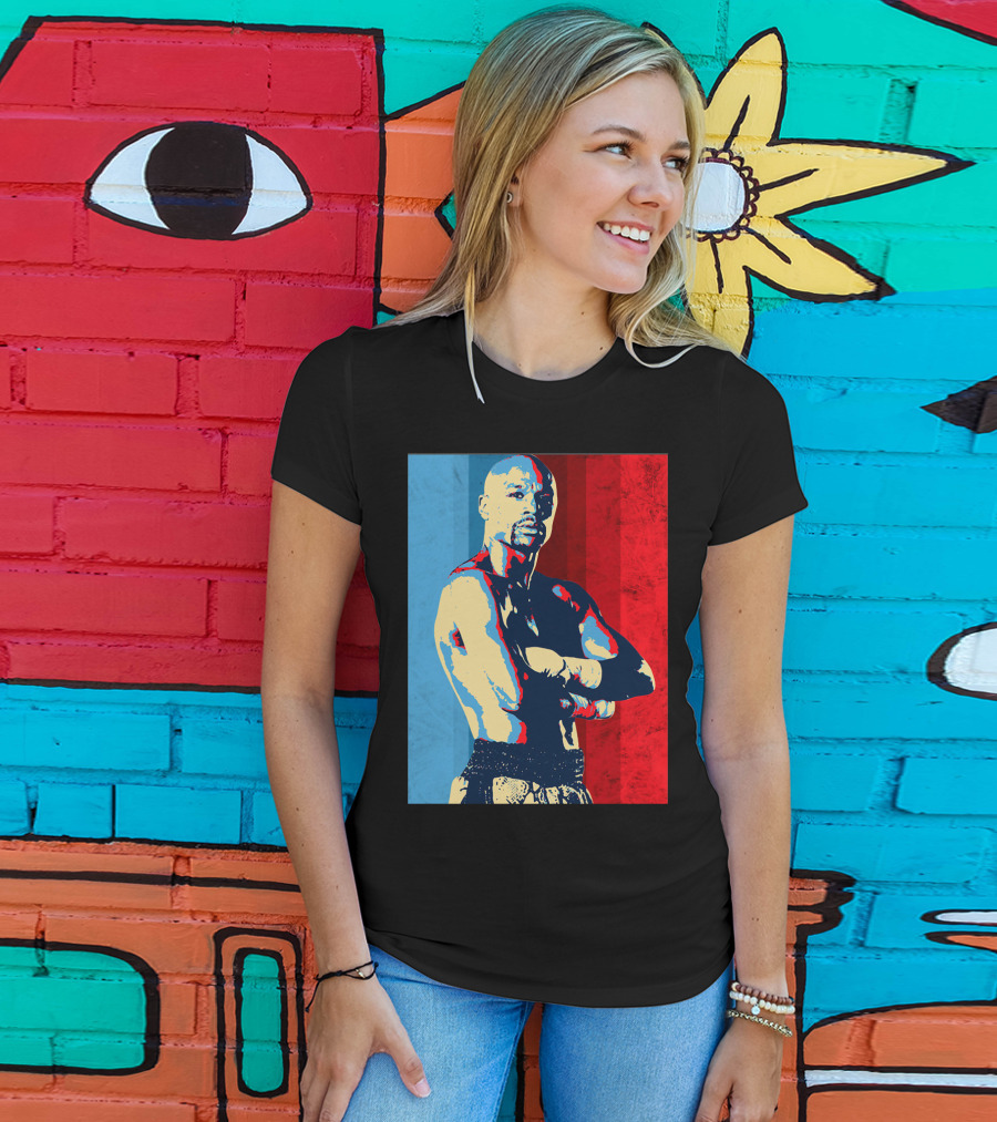 The Money Team Boxing Icon Vintage Red And Blue Stripes T-Shirt