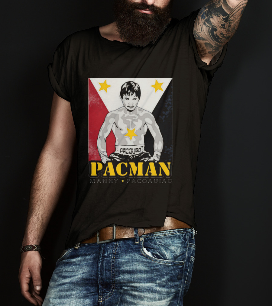Pacman Manny Pacquiao Stars Boxing Filipino Flag T-Shirt
