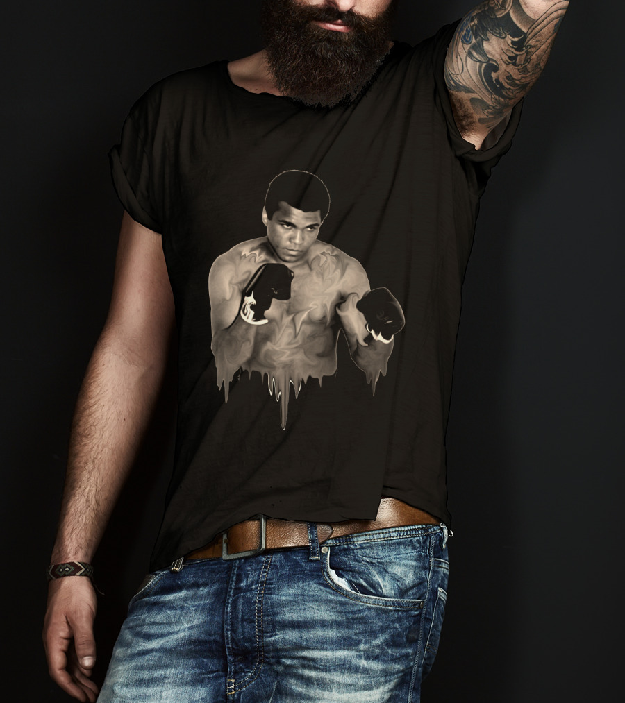 Muhammad Ali Legendary Boxer Dripping Effect T-Shirt