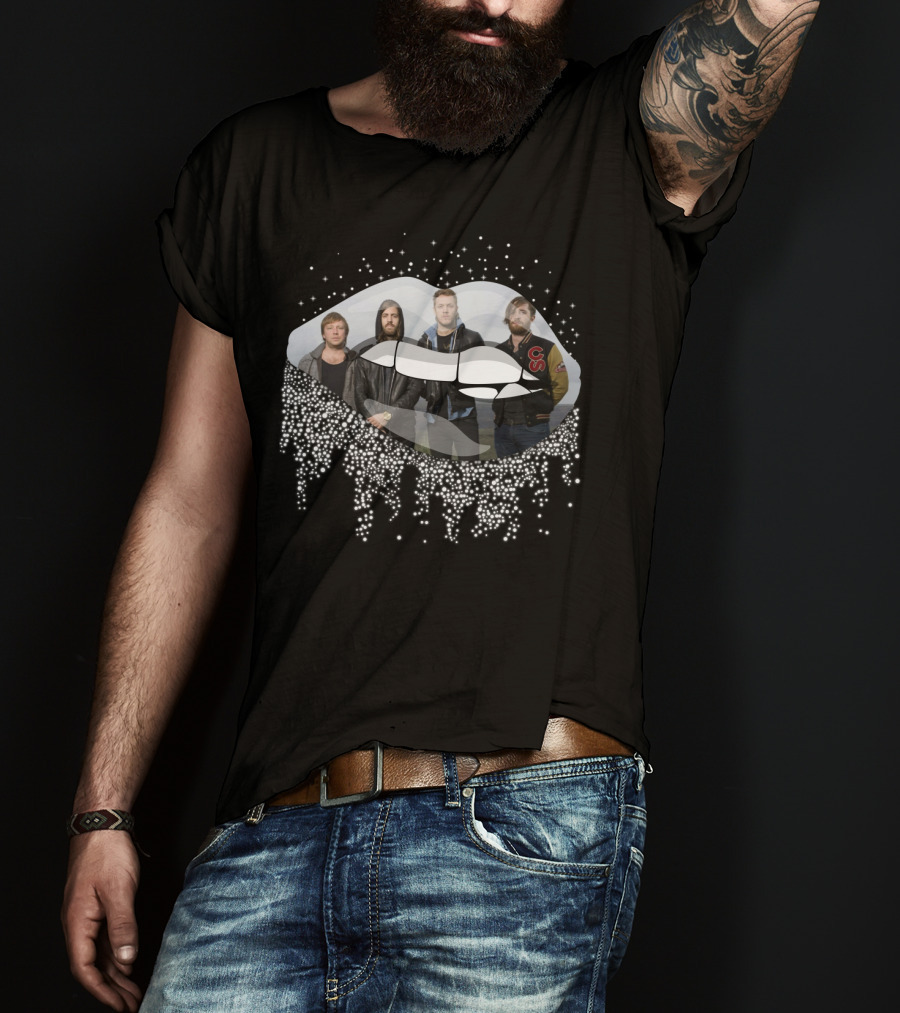 Imagine Dragons Band Inside Glittering Lips T-Shirt