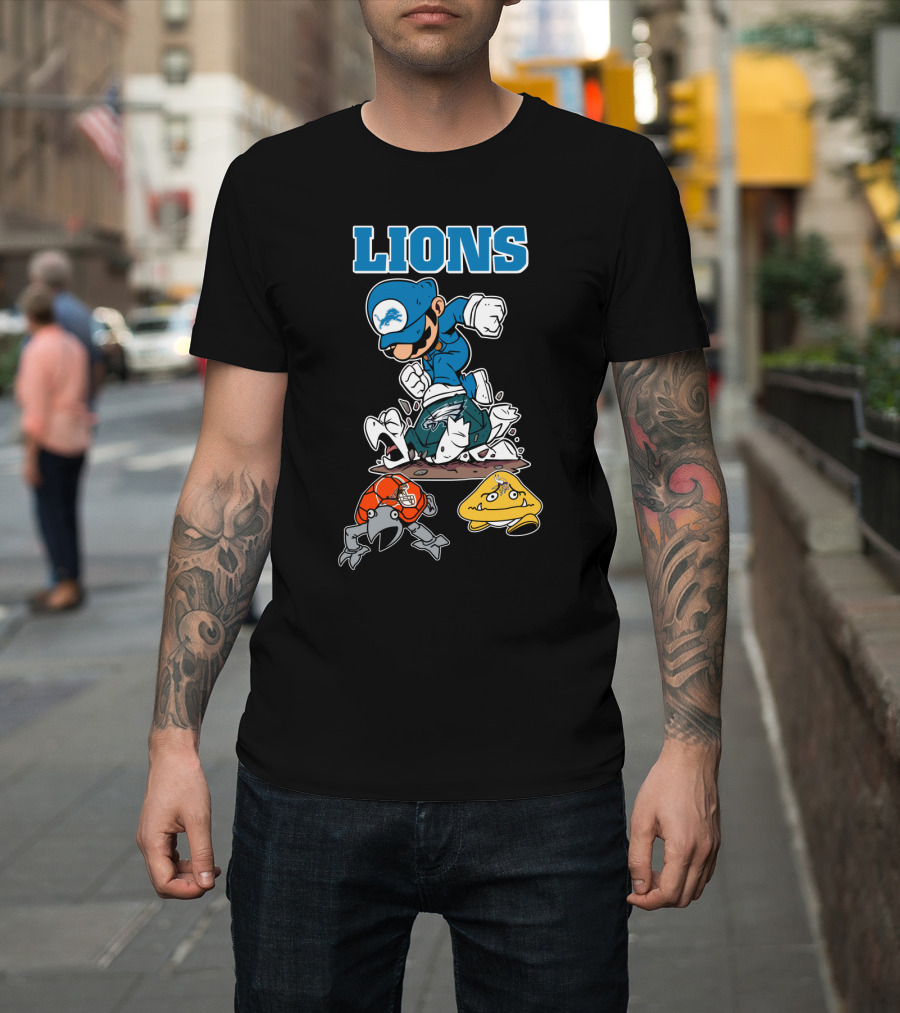 Lions Detroit Football Character Adventure T-Shirt