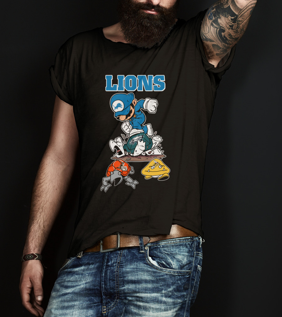 Lions Detroit Football Character Adventure T-Shirt