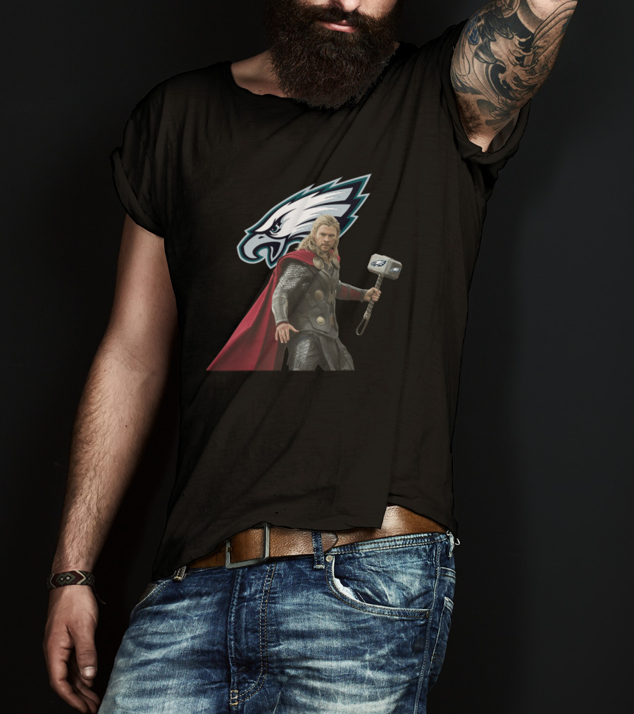 Philadelphia Eagles Thor Hammer Crossover T-Shirt