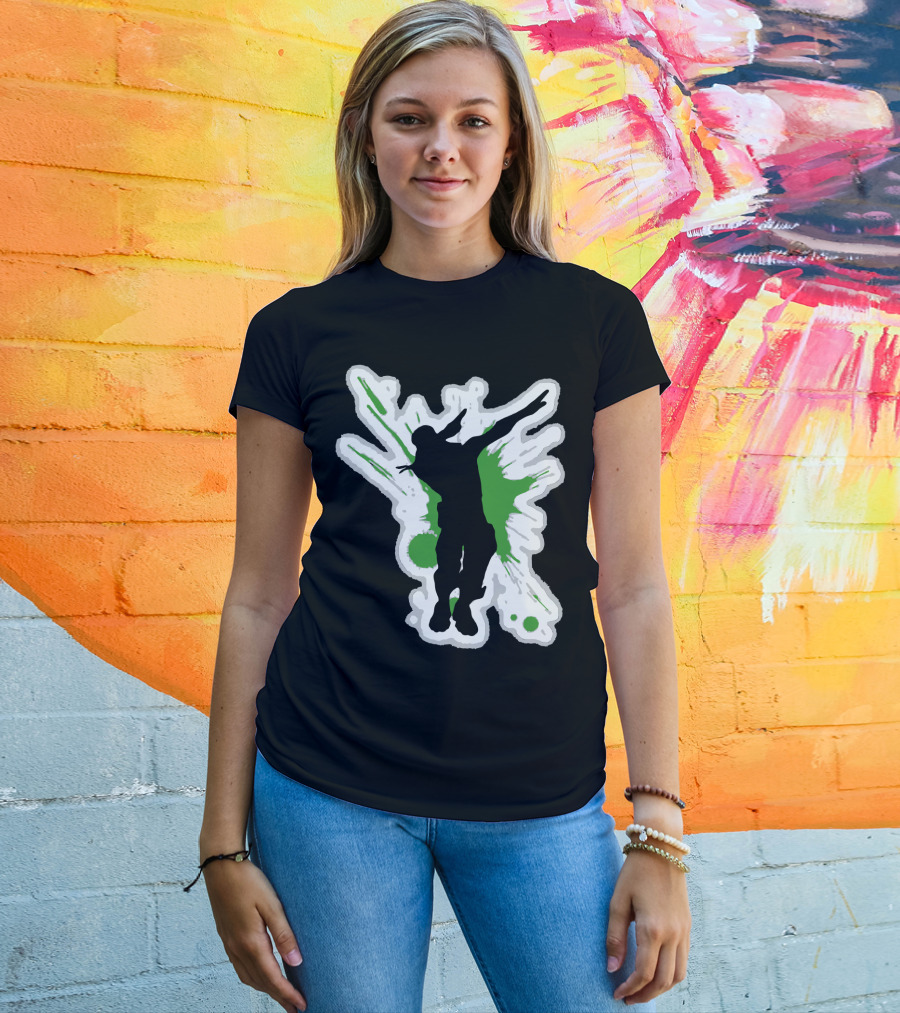 Silhouette Dab With Dynamic Green Splash - Dane Dab T-Shirt