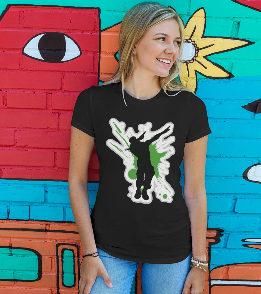 Silhouette Dab With Dynamic Green Splash - Dane Dab T-Shirt