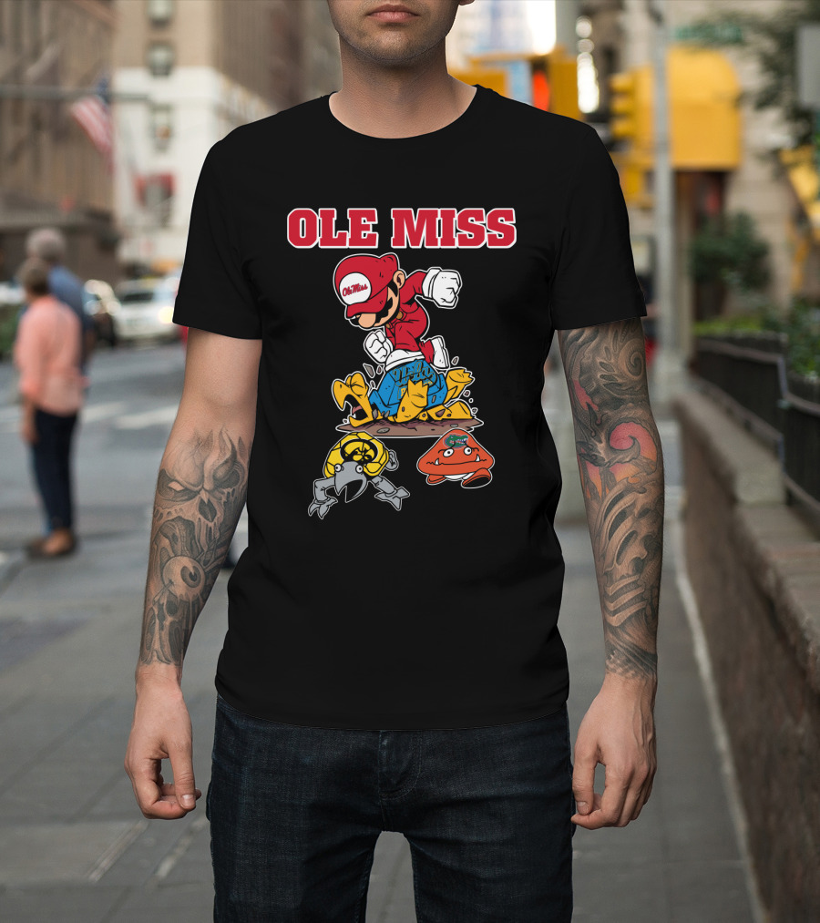 Ole Miss Football Mascots Collision With Inspired Characters T-Shirt