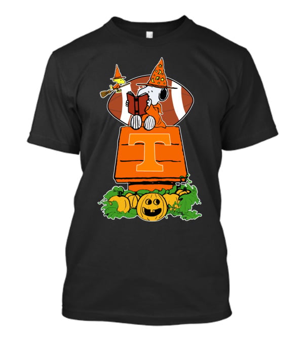 Halloween Tennessee Volunteers Football Peanuts Woodstock Snoopy Pumpkin T-Shirt