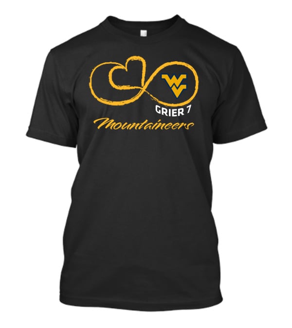 Wvu Mountaineers Grier 7 Football Infinity Love T-Shirt
