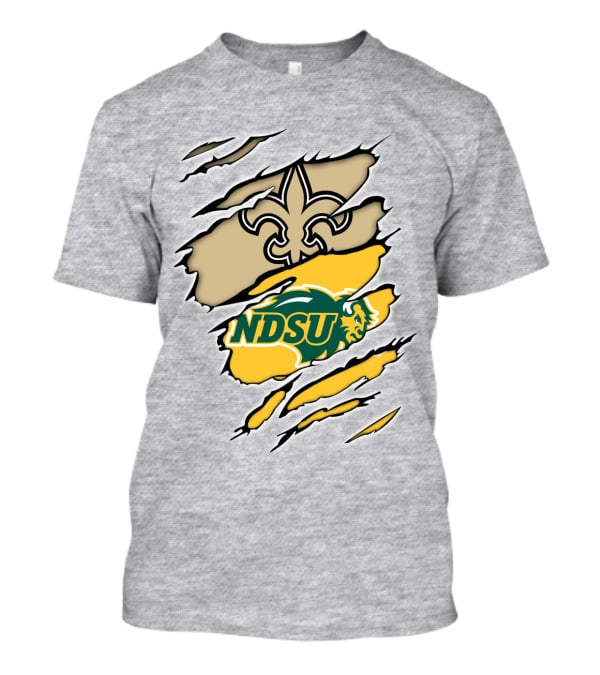NDSU Bison Fleur-de-Lis Saints Logo Marquee T-Shirt