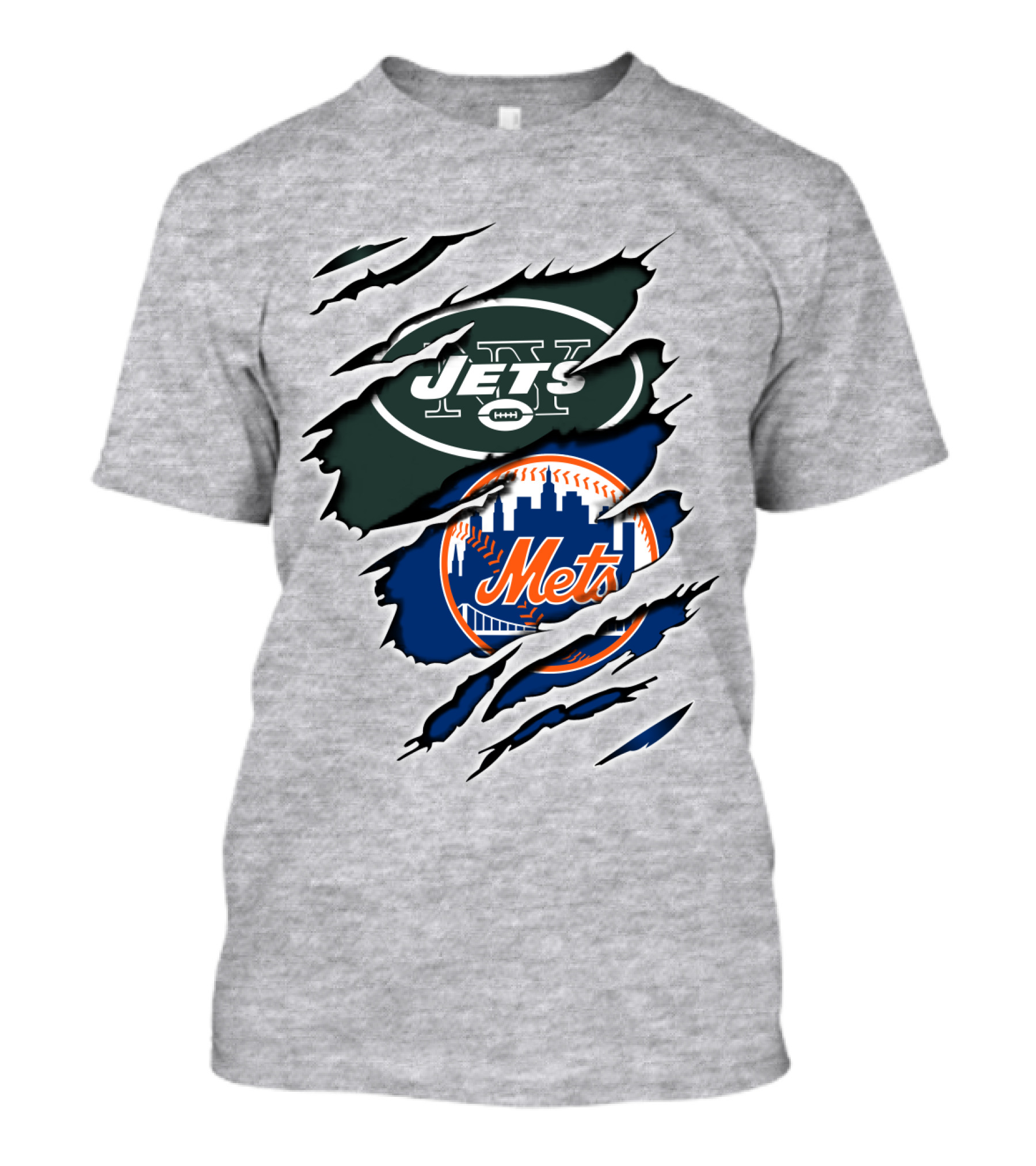 Jets Mets NFL MLB Sports Fan Combo T-Shirt