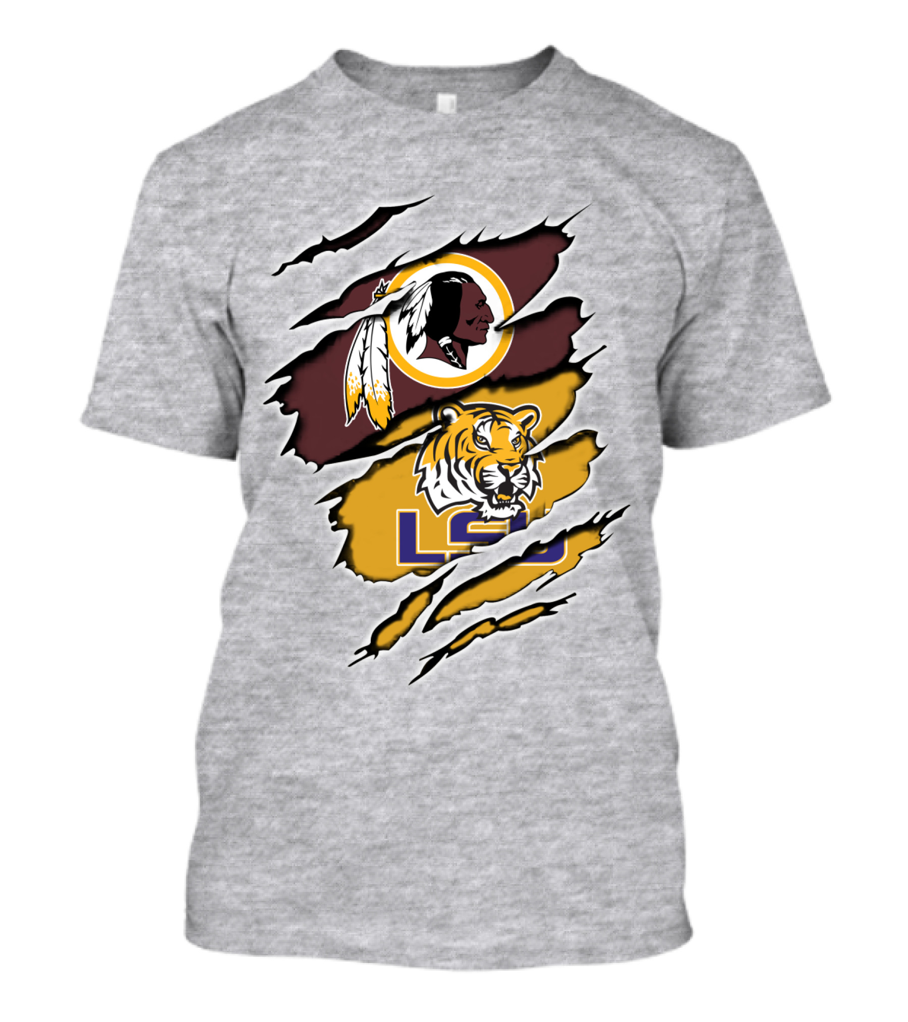 Redskins Tiger Head Logo Lsu T-Shirt