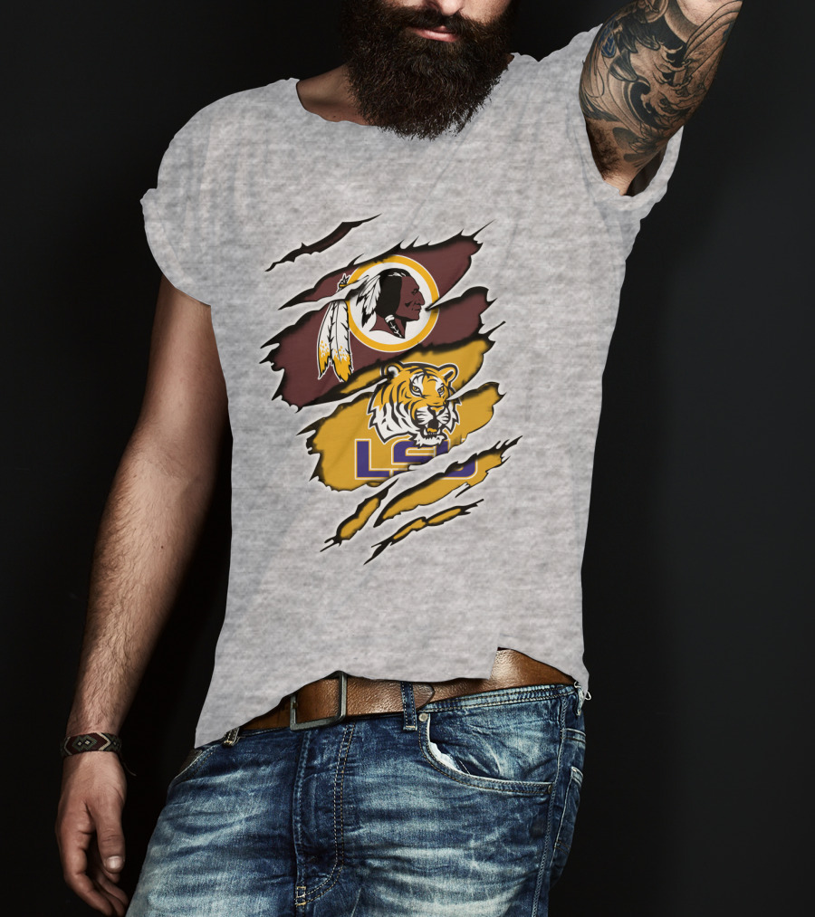 Redskins Tiger Head Logo Lsu T-Shirt