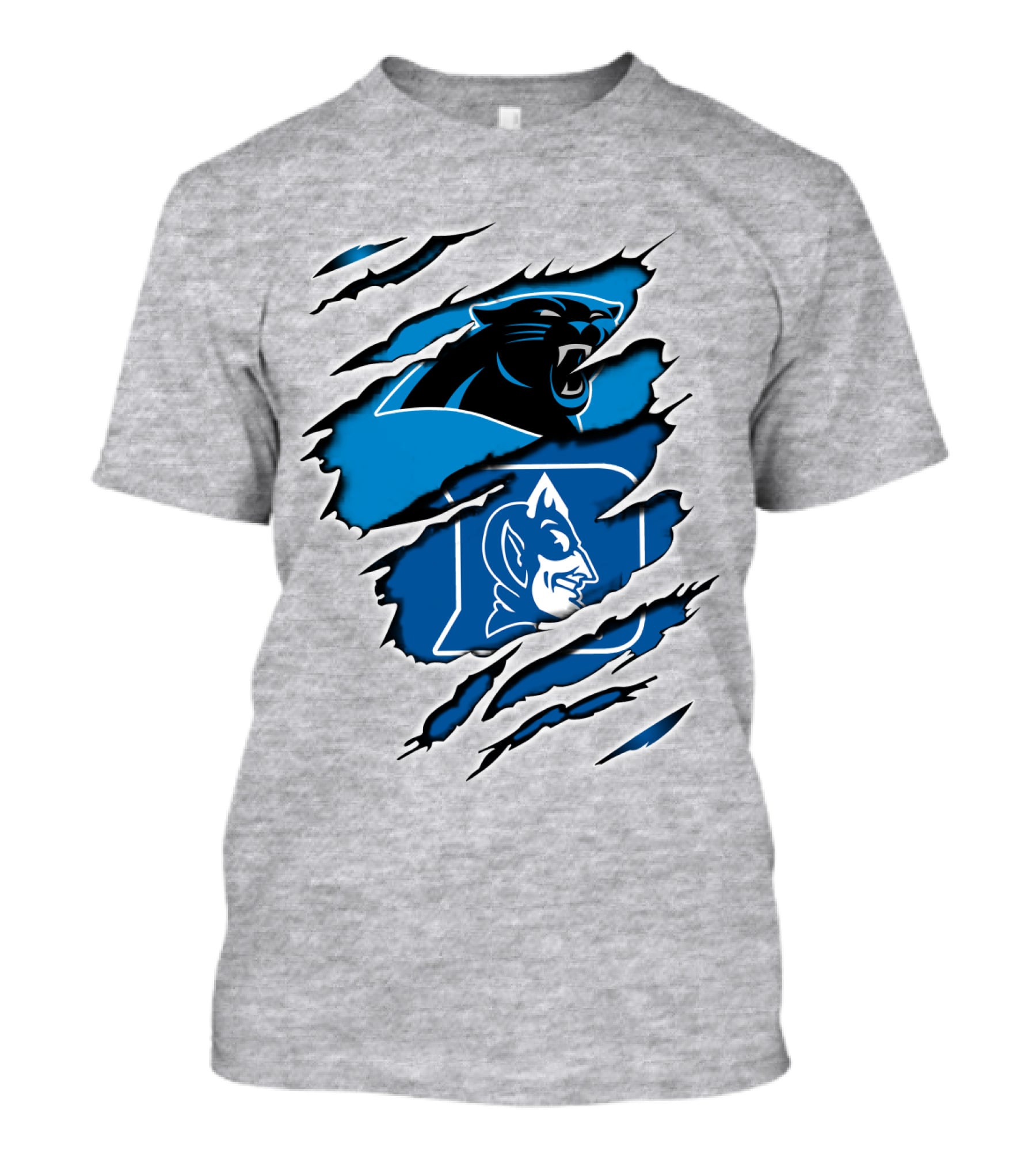 Panthers Duke Blue Devils Claw Marks Fusion T-Shirt