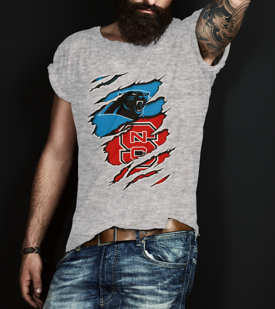 Panthers NC State NC Logos Claw T-Shirt