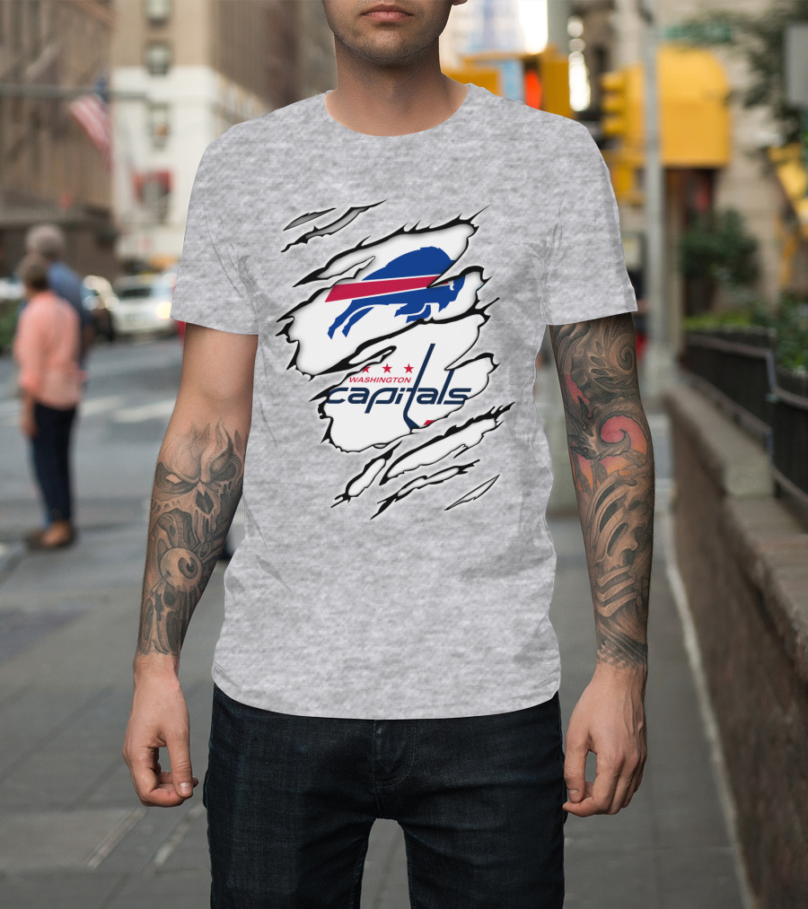 Buffalo Bills Washington Capitals Crossover Collaboration T-Shirt
